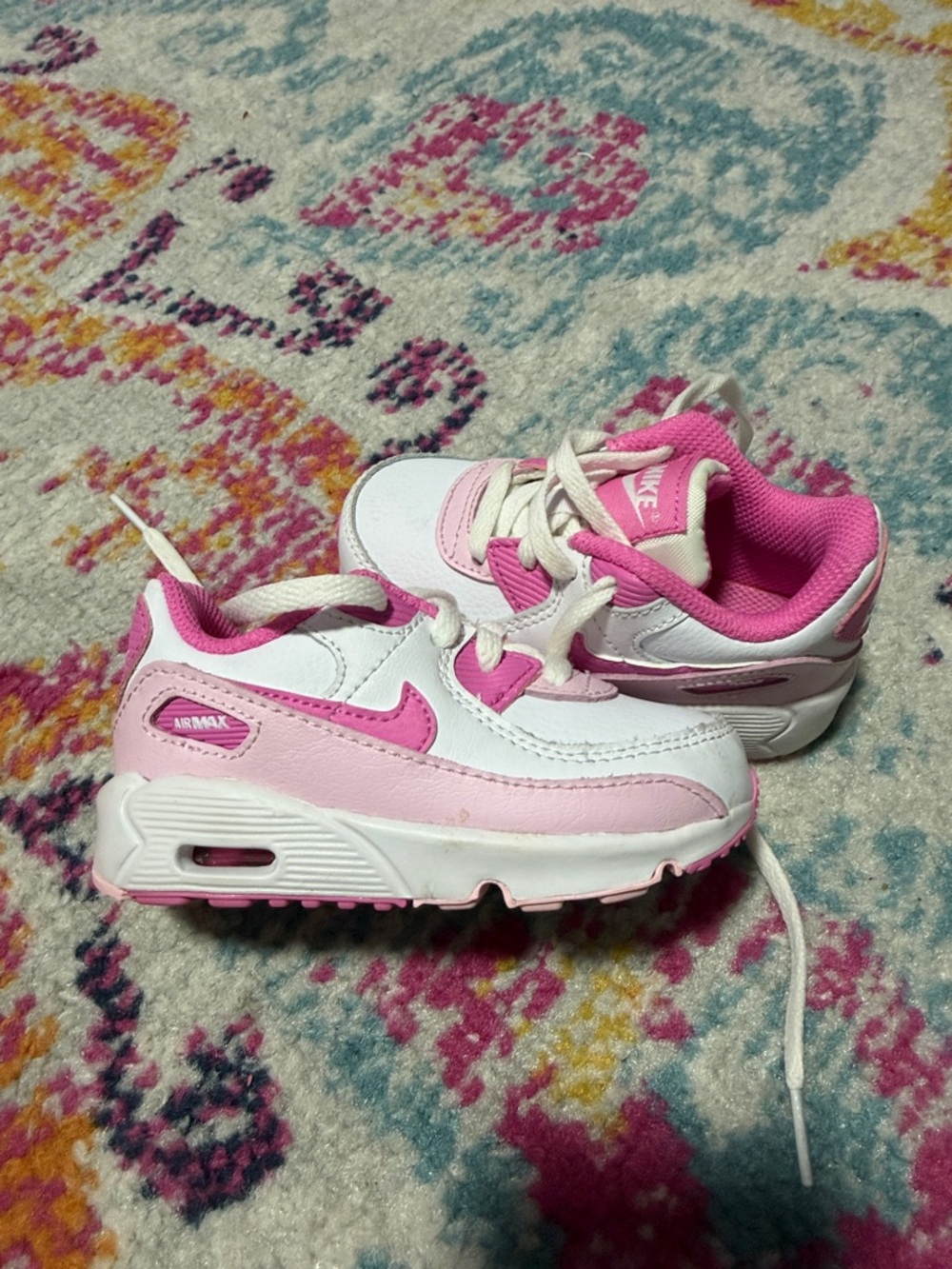 Nike Kids Pink & White Air Max Sneakers